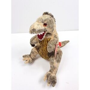 Ty Beanie Babies 2001 Toothy T-Rex Dinosaur Orange Eyes Animal Plush W/ Tags VTG